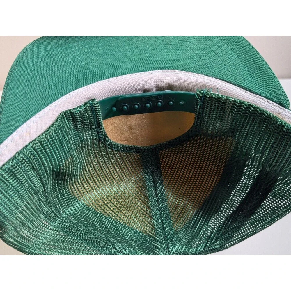 Vintage Idaho First The Bank Mesh Snapback Trucker Hat Sport Cap Green White